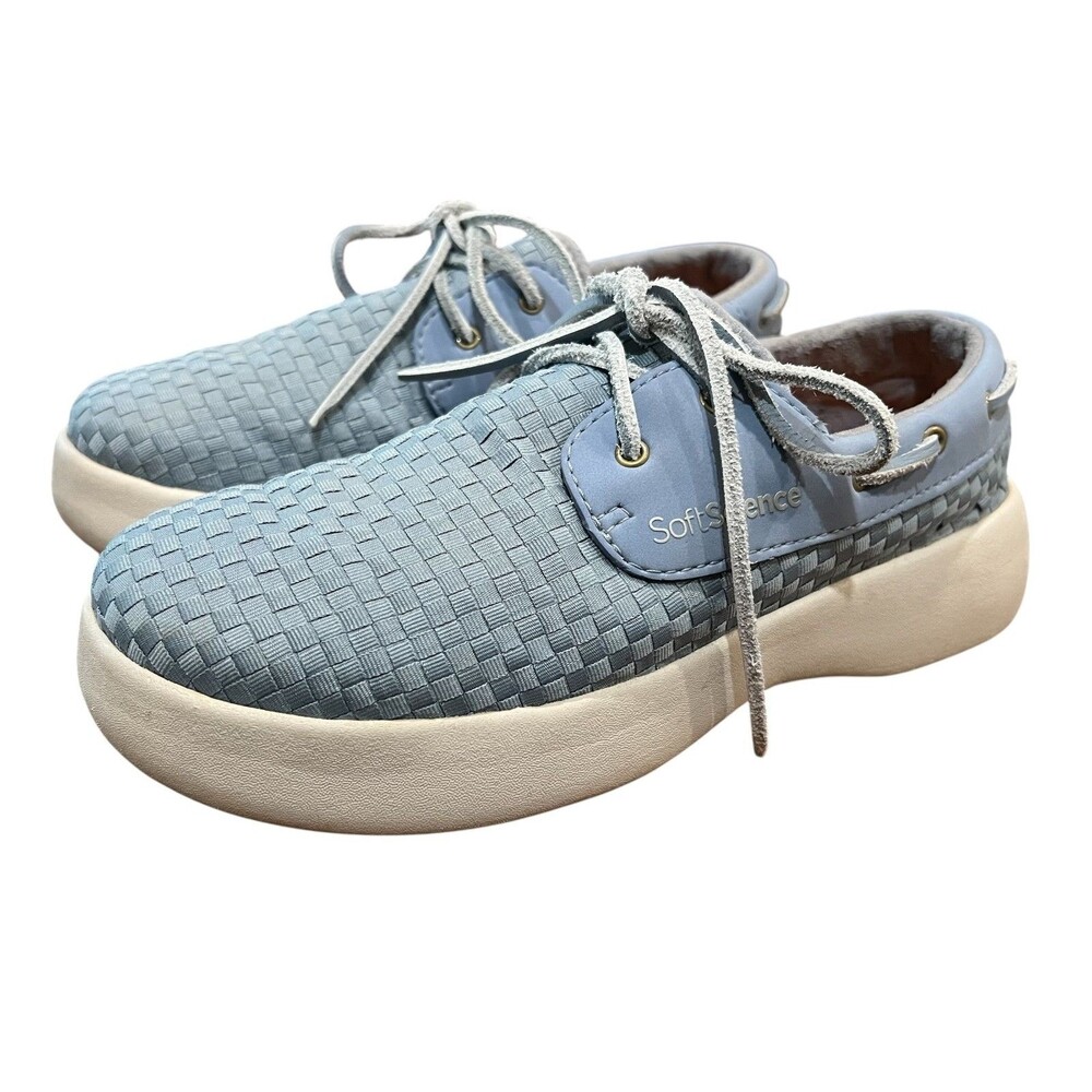 Soft Science Women's Blue Woven Casual Comfort Boat Shoes  US 9  Lightweight